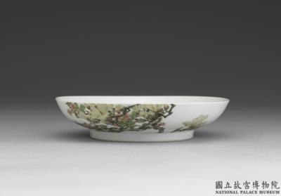 图片[2]-Dish with flowers in falangcai painted enamels, Qing dynasty, Yongzheng reign (1723-1735)-China Archive